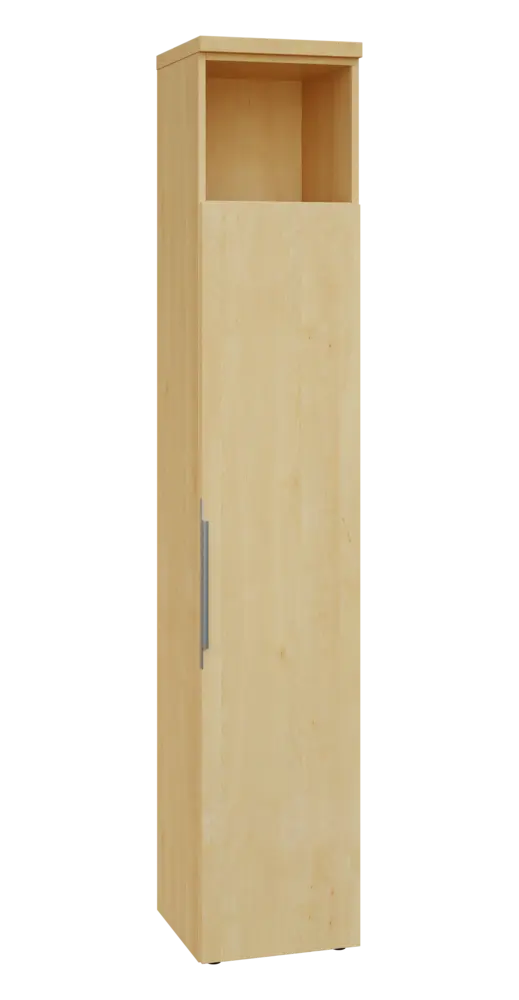 SIN 6 - 4DN kancelářská skříň, 1-dveřová/nika, pravá, 2170x400x400, javor horský